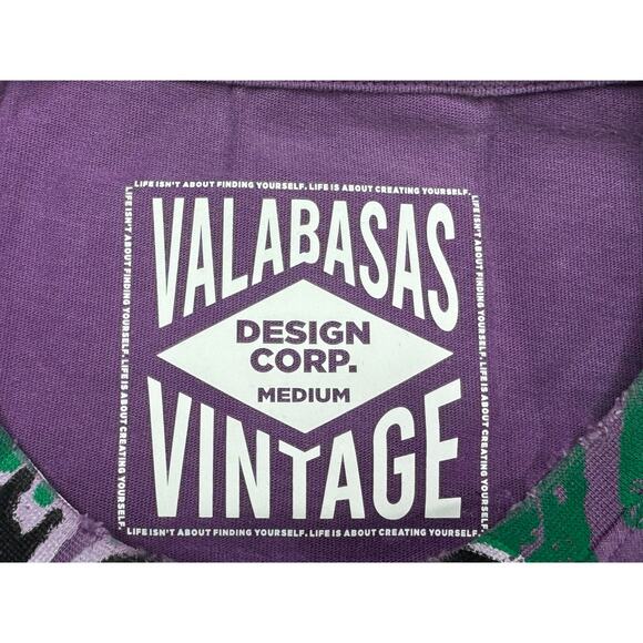NWT RARE Valabasas Vintage Men's Boom Lose Your Mind All Over Graphic Tee - M - Picture 3 of 5